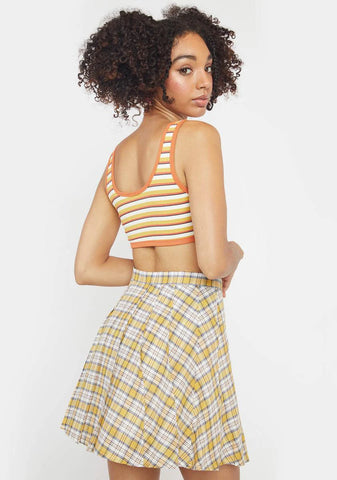 Yellow Plaid Emily Skirt