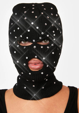 Midnight Winter Best Rhinestone Ski Mask
