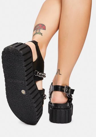 Chain Platform Sandals