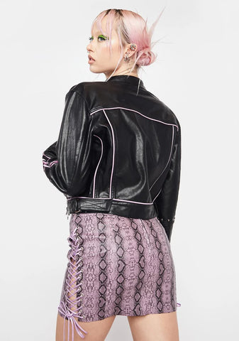 Opinion's Everything Snake Mini Skirt