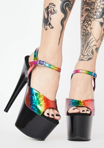 Juicy Kat Stacks Adore Platform Heels