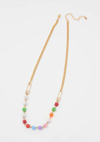 Dashful Dice Chain Necklace