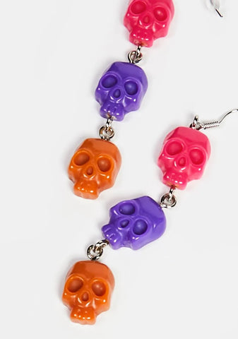 Dead Men Tell No Tales Skull Earrings