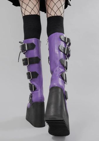 Violet Appetite For Destruction Platform Boots