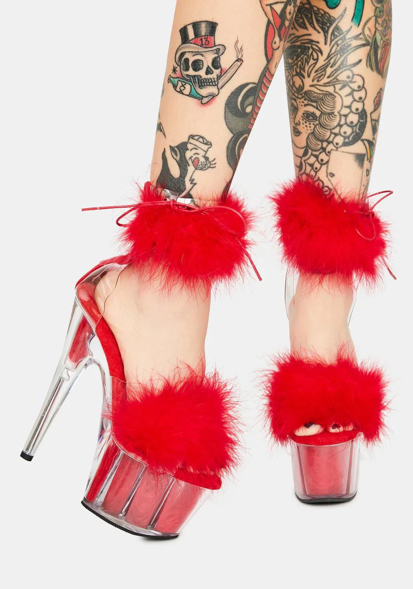 Red Adore Platform Heels