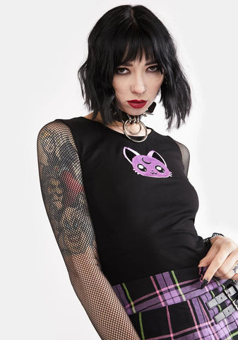 Lunar Kitten Fishnet Top