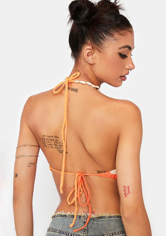 Cowrie For Me Crochet Halter Top