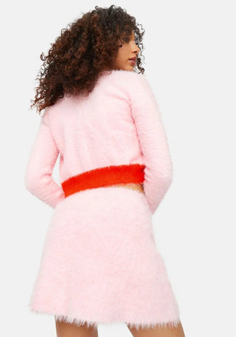At The Love Shack Mohair Heart A Line Mini Skirt