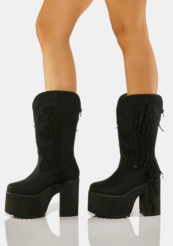 Bad Bitch Fringe Cowboy Boots