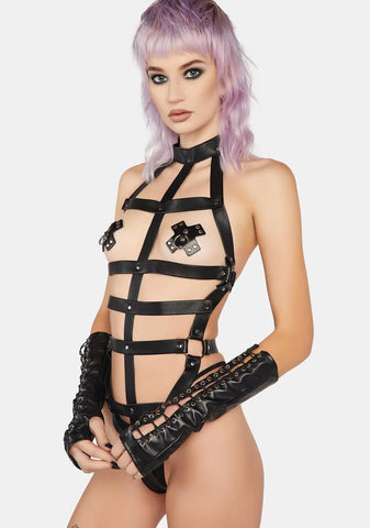 BD Vegan Leather Bodysuit