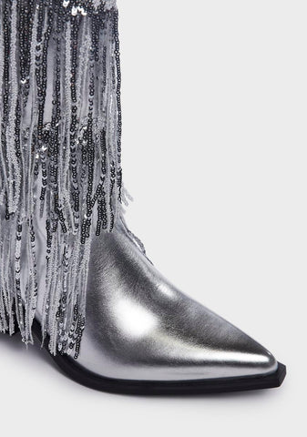 On A Rideout Fringe Cowboy Boots