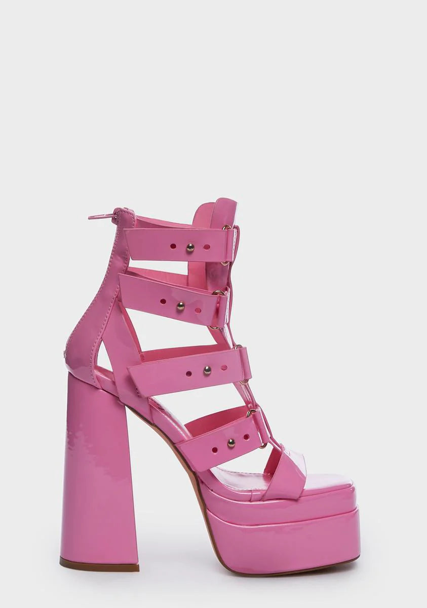 Pink Bibbi Platform Heels