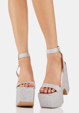 Silver Ariyah Platform Heels