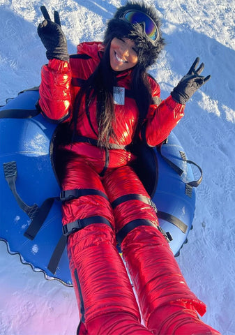 Berry Delighted Metallic Snowsuit