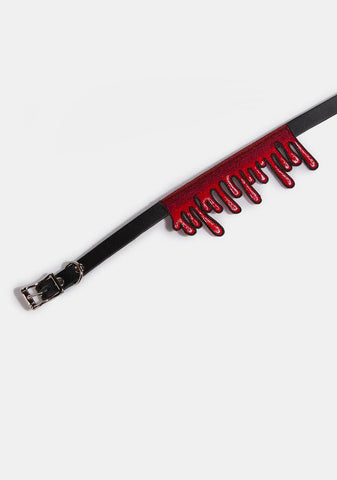 Dripping Blood Choker Necklace