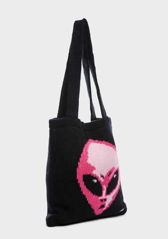 Alien Knit Tote Bag