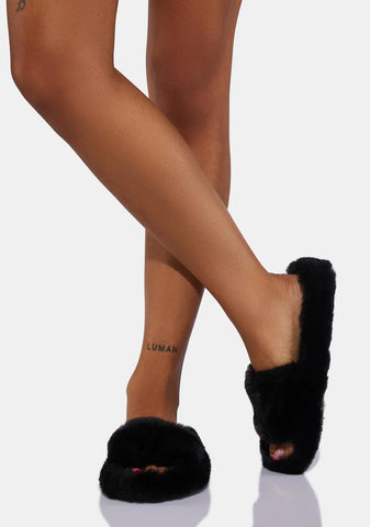 Break Of Day Faux Fur Slippers