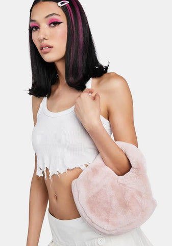 Pink Fluff Heart Tote Bag
