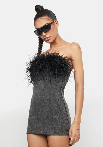 Wicked Wild Babe Strapless Mini Dress