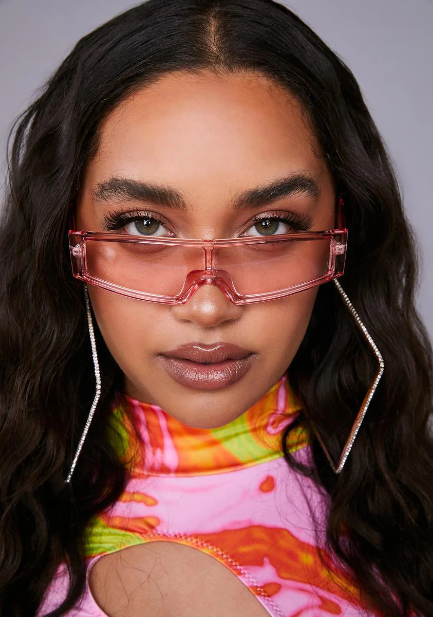 Sweet Come On Thru Shield Sunglasses