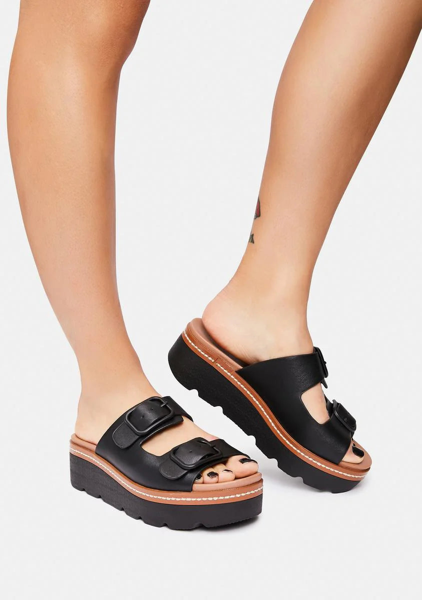 Black Surfs Up Sandals