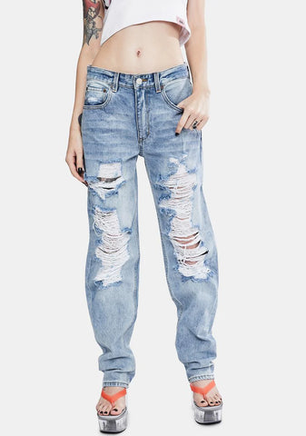 Indigo Raider Super Trash Rebound Mid Rise Jeans