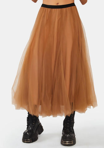 Fairy Mesh Midi Skirt
