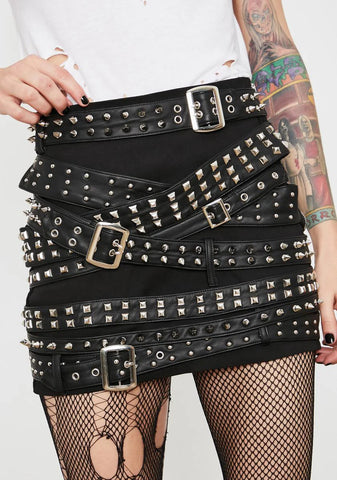 Wicked Cash Strapped Mini Skirt