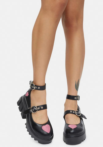 Stubborn Love Platform Mary Janes