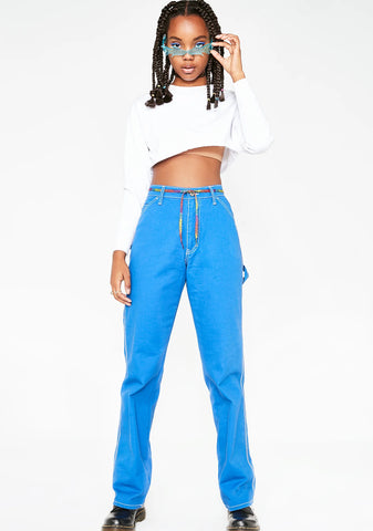 High Rise Relaxed Fit Carpenter Pants