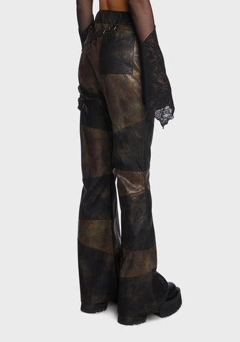 Echo Patchwork Flare Pants