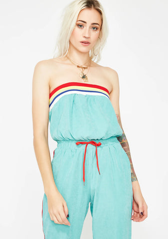 Happy Thoughts Rainbow Trim Jumpsuit