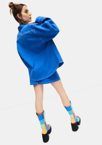 Next Task Contrast Stitch Work Shirt