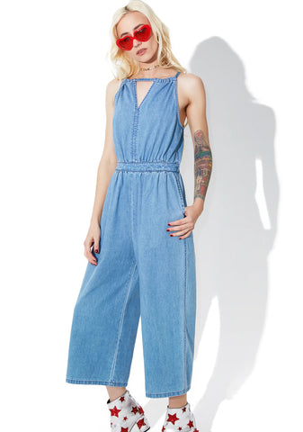 What A Feelin' Denim Jumpsuit