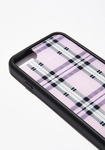 Lavender Plaid Iphone Case