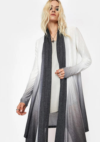 Filter Dip Dye Longline Cardigan