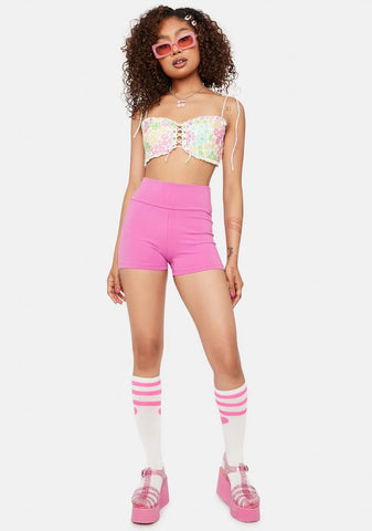 Dolly Pink Lounge Booty Shorts