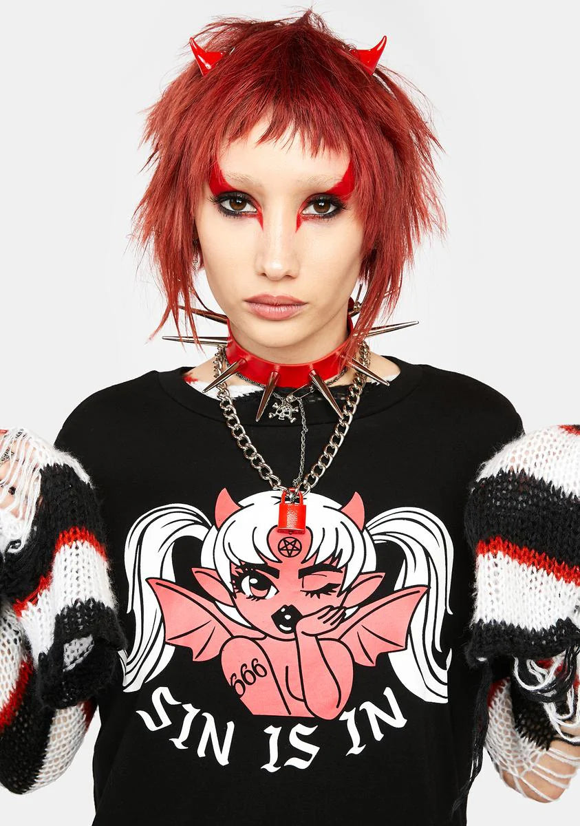 Sin Is In Oversized Graphic Tee