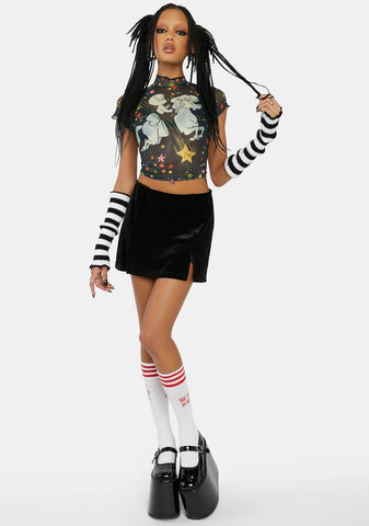 The Ghost Horse Mesh Baby Tee