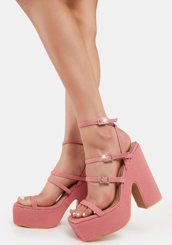 Pink Raine Platform Heels