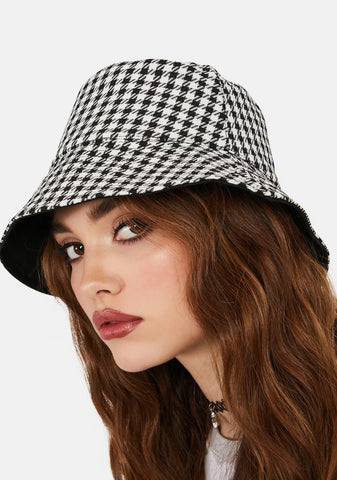 Pass For Perfect Houndstooth Bucket Hat
