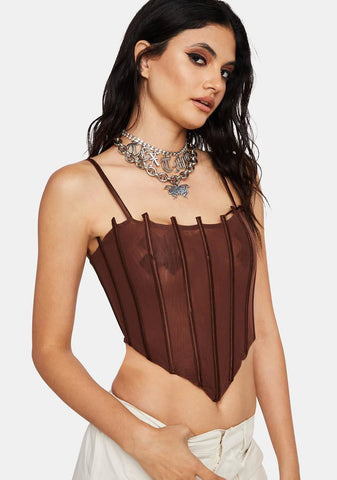Mocha Limited Access Corset Top