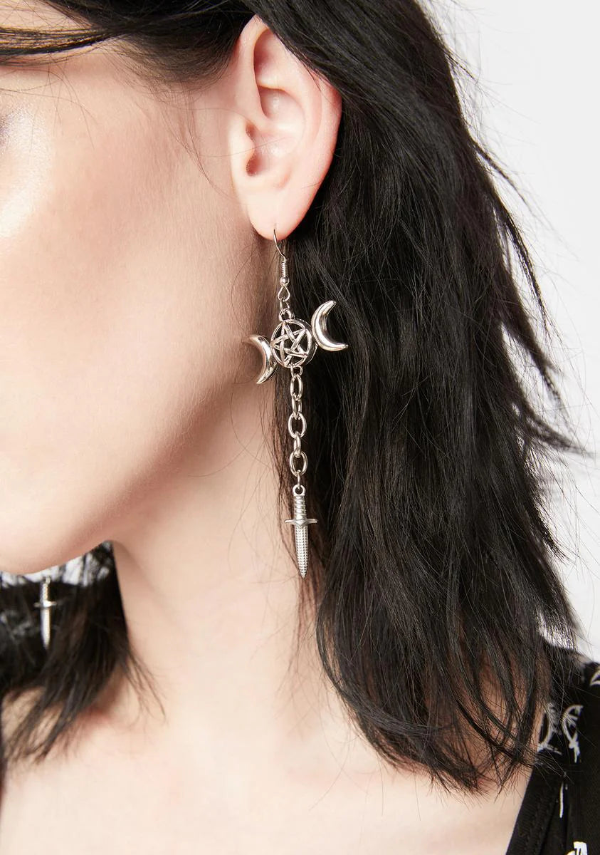 Divine Notion Dagger Drop Earrings
