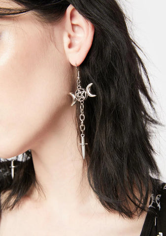Divine Notion Dagger Drop Earrings