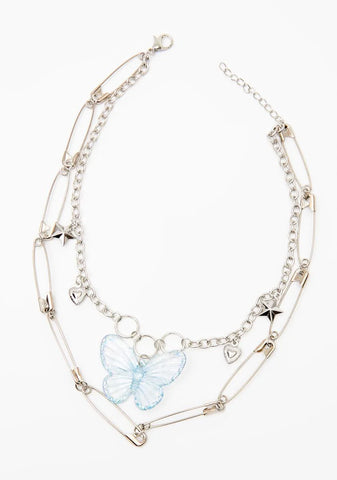 Wings Of Danger Layered Chain Necklace