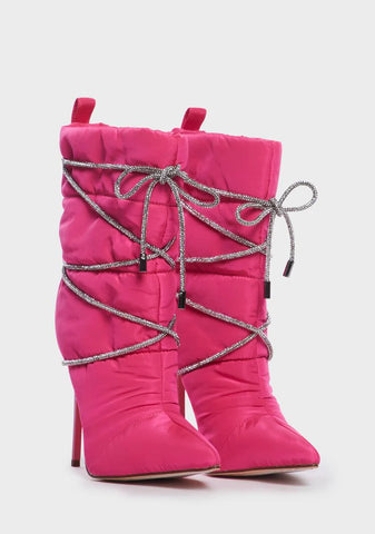 The Glam Squad Puffer Heeled Boots