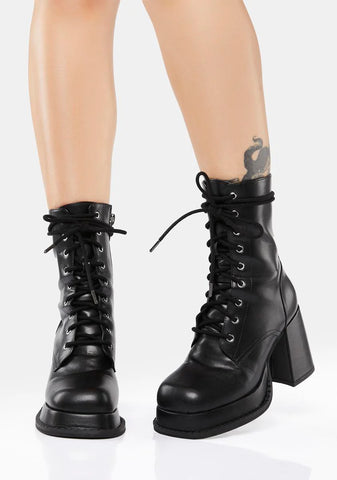 After School Club Lace-Up Boots