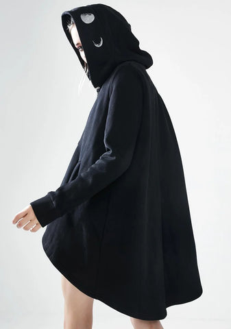 Moon Graphic Hooded Cloak