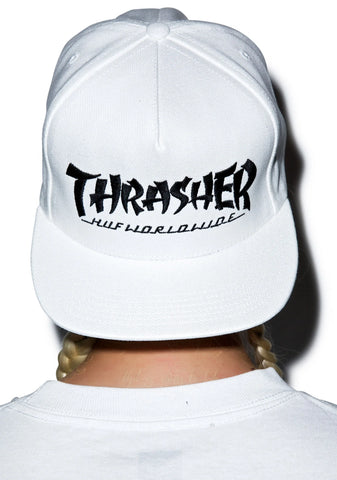 HUF X Thrasher Asia Tour Snapback - White