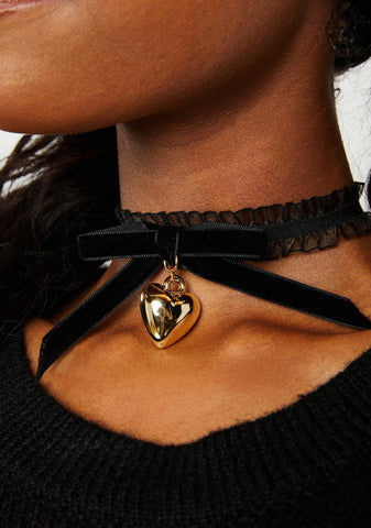 No Love Games Bow Choker